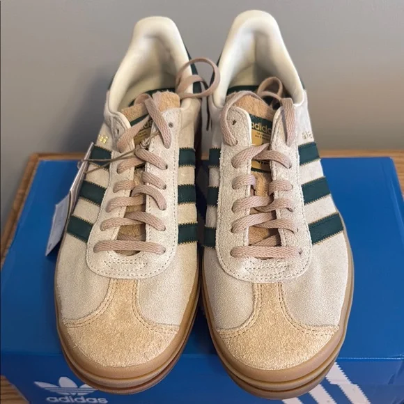 adidas | Shoes | Cream Green Adidas Gazelle Platform Sneakers | Poshmark